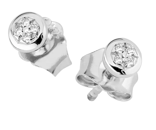 Brilliant Star Timanttikorvakorut Valkokulta JE-74949 Sale