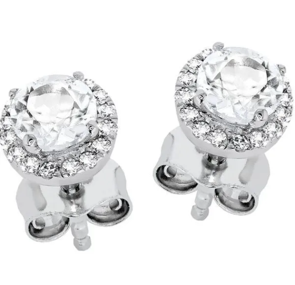 Brilliant Star Timanttikorvakorut Valkokulta JE-74862N WHI Store