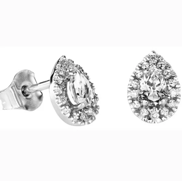 Kohinoor Garda Timanttikorvakorut Valkokulta 143-420V-04 New