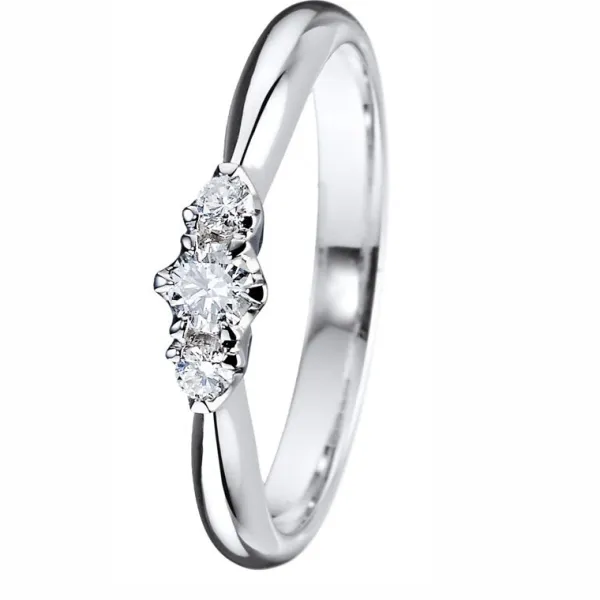 Kohinoor Helene Timanttisormus Valkokulta 033-235V-16 Store
