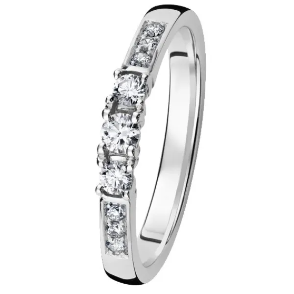 Kohinoor Margit Timanttisormus Valkokulta 033-210V-20 New
