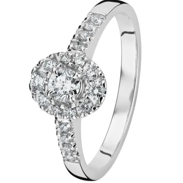 Kohinoor Olivia Timanttisormus Valkokulta 033-410V-44 New