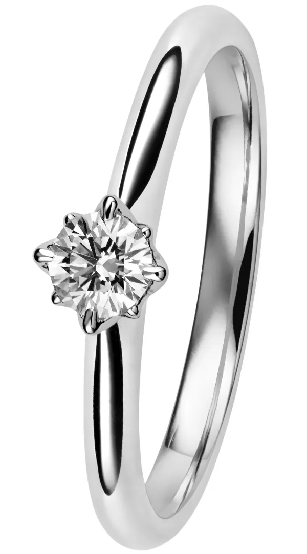 Kohinoor Rosa Timanttisormus Valkokulta 033-260V-18 Best Sale