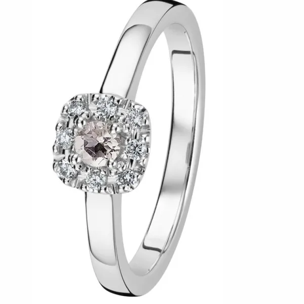 Kohinoor Valerie Cush Timanttisormus Valkokulta 033-263V-08MO Best Sale