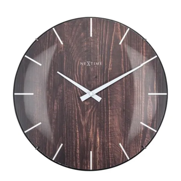Nextime Edge Wood Dome Seinäkello 3249BR Best Sale