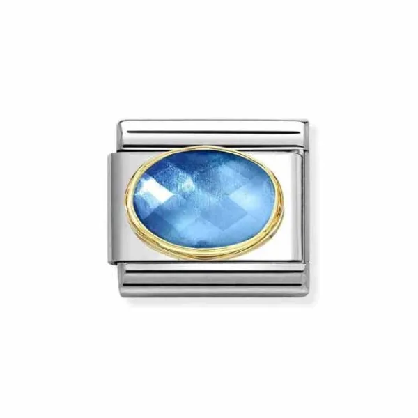 Nomination Lightblue/blue Stone Teräskoru Muu 030612/038 Shop