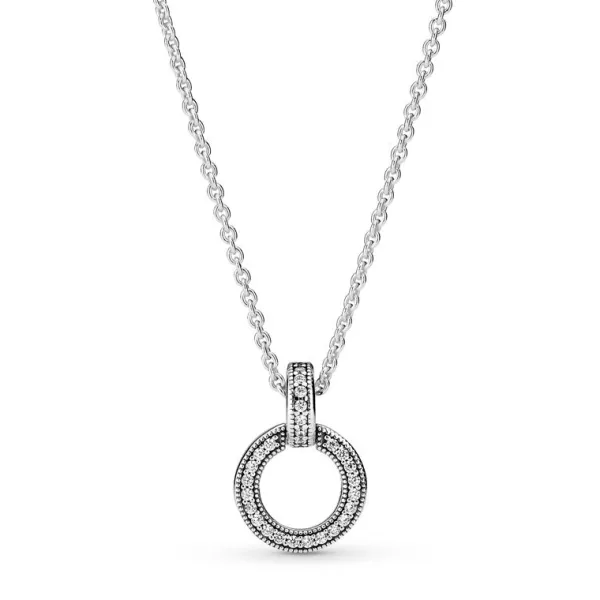 Pandora Signature Hopeakaulaketju 399487C01-45 Outlet