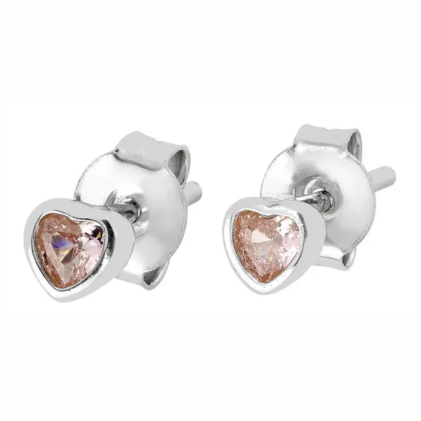 Plus Hopeakorvakorut EAR HEART 4MM PINK Outlet