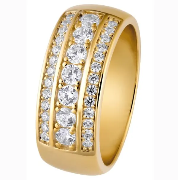 Romanssi Lilja Timanttisormus Keltakulta 205-075 KK Cheap