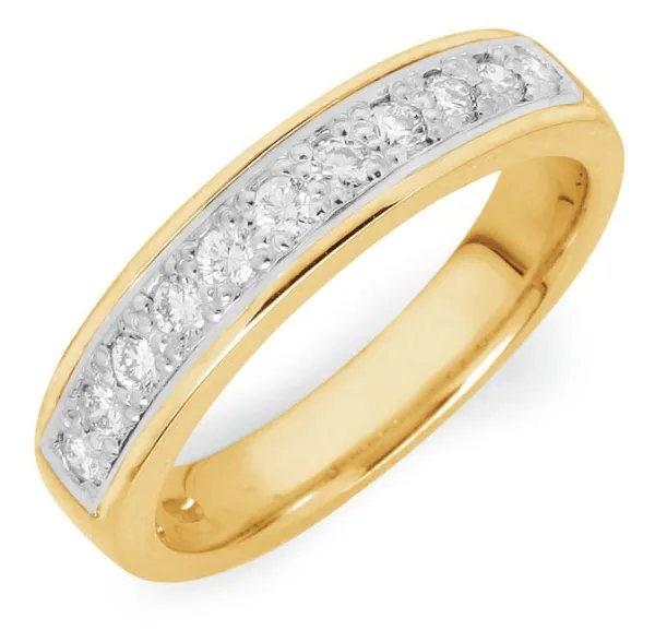 Romanssi Timanttisormus Keltakulta 112-033 Cheap