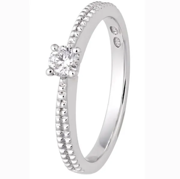 Romanssi Timanttisormus Valkokulta DF231-018 Best Sale