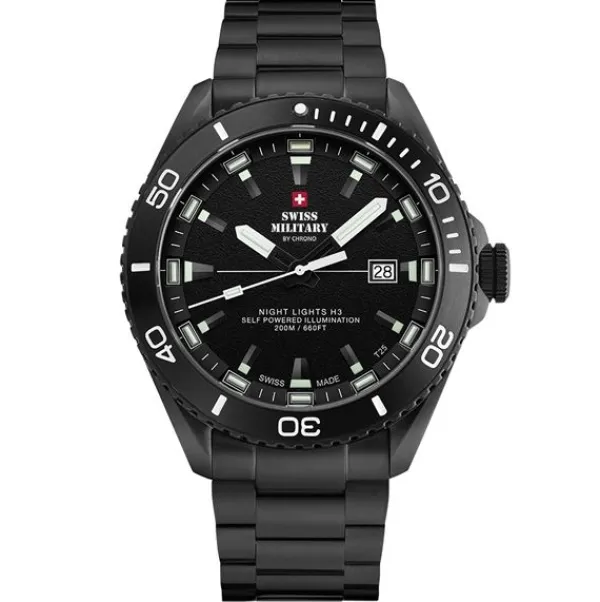 Swiss Military by Chrono Night Lights Miesten Kello SM34080.03 Fashion