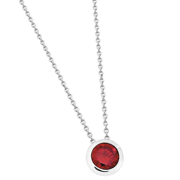 Toive Hopeakaulaketju PNC17935 GARNET CZ Hot