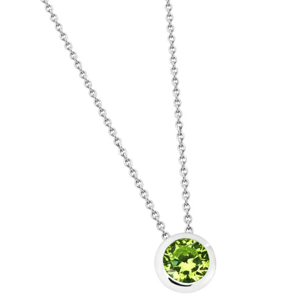 Toive Hopeakaulaketju PNC17935 PERIDOT CZ Shop
